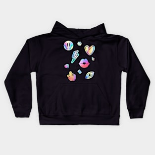 Gradient stickers Kids Hoodie